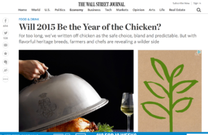 Sunbird Farms Wall Street Journal